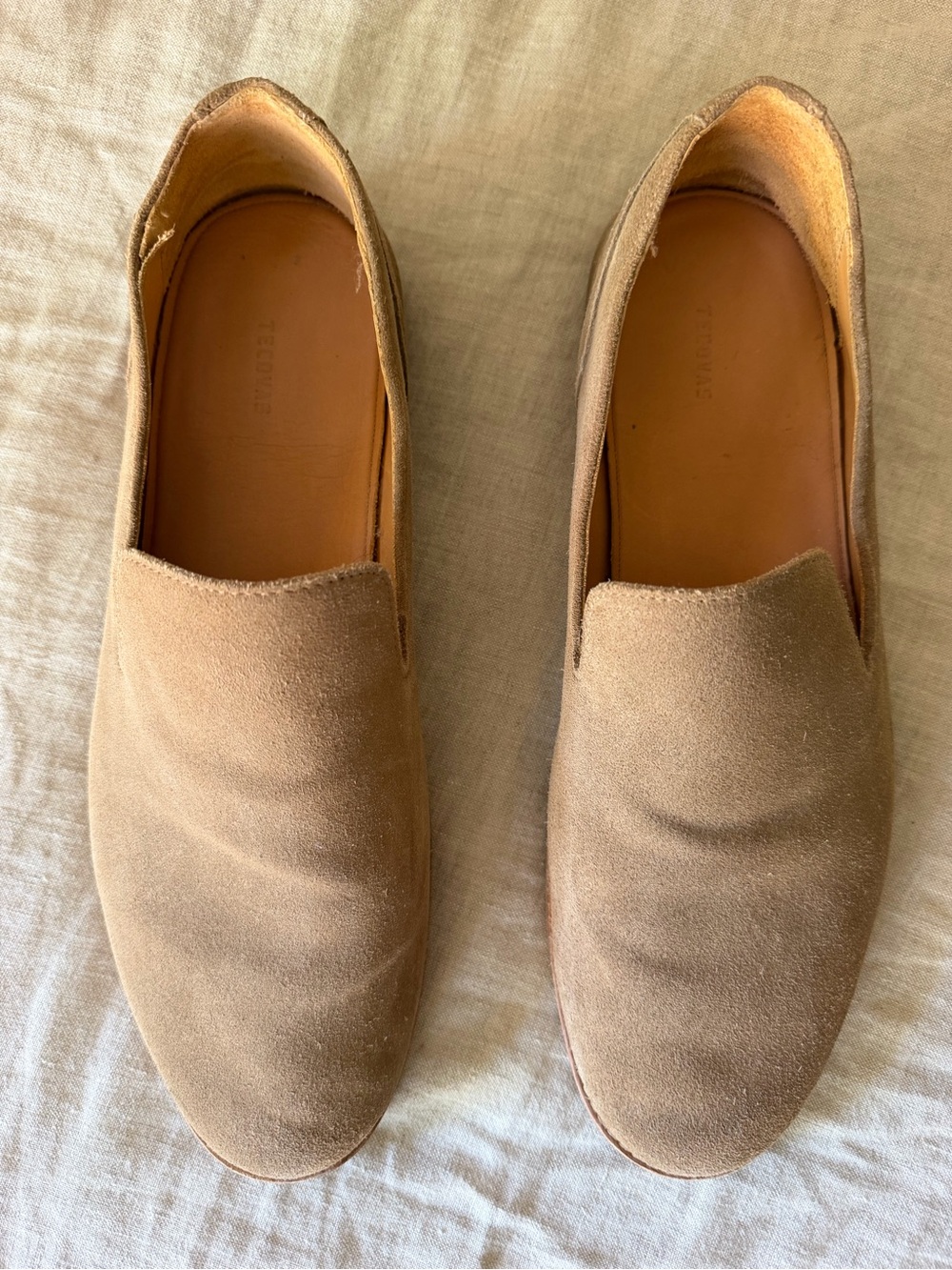 Tecovas Men’s Suede Loafers Slip-On Shoes Tan Size 14